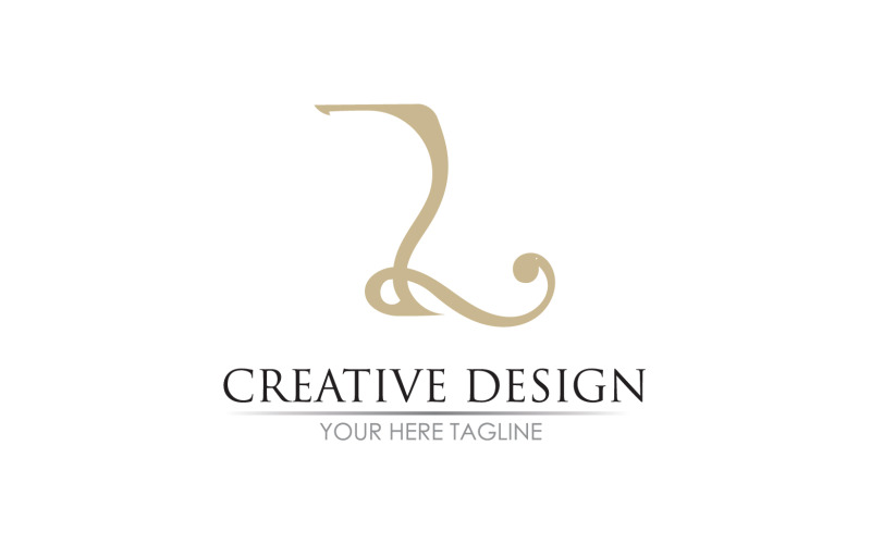 Letter L initial name logo vector v10