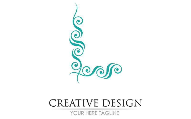 Letter L initial name logo vector v17
