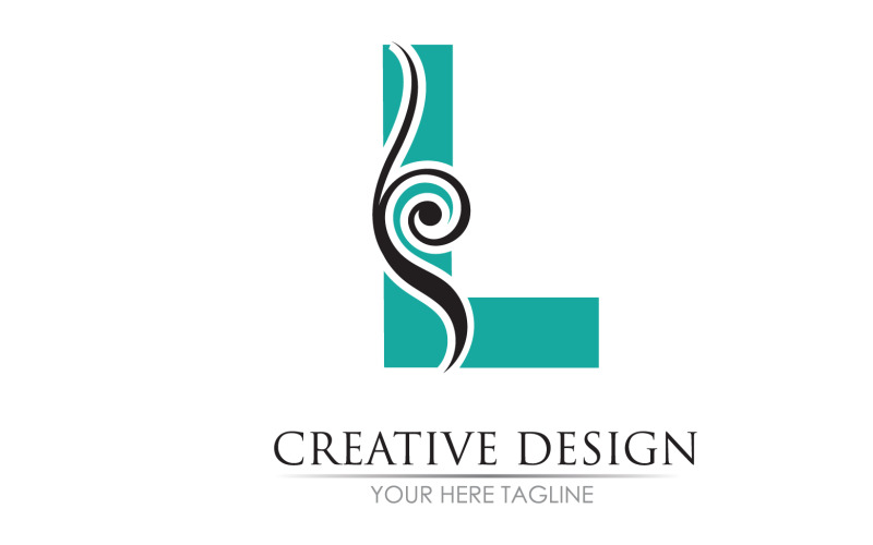 Lettre L nom initial logo vecteur v32
