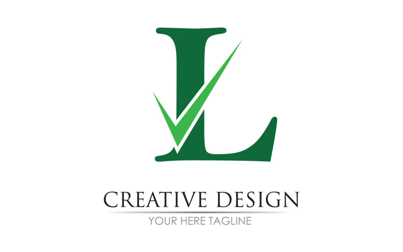 Lettre L nom initial logo vecteur v49