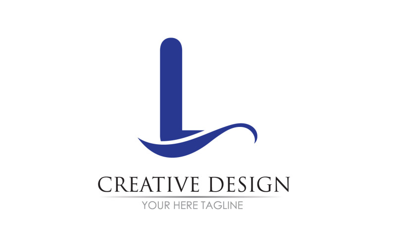 Lettera L nome iniziale logo vettore v61