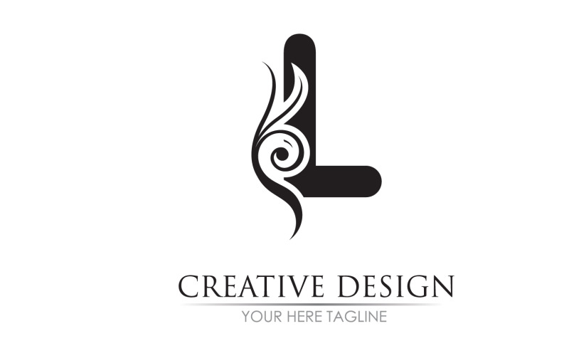 Lettre L nom initial logo vecteur v64