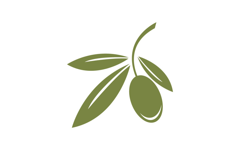Modèle d'icône d'huile d'olive, logo vectoriel v11
