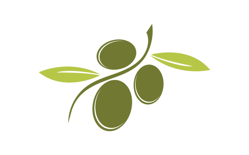 Olio d'oliva modello icona logo vettoriale v12