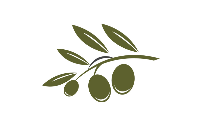 Olio d'oliva modello icona logo vettoriale v21