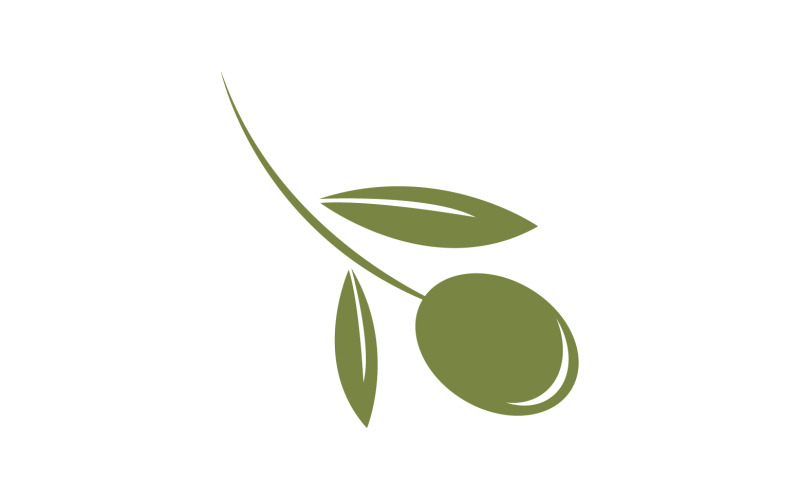 Modèle d'icône d'huile d'olive, logo vectoriel v61