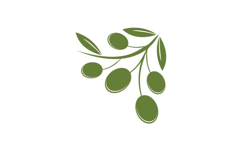 Modelo de logotipo de ícone de azeite de oliva vetor v54