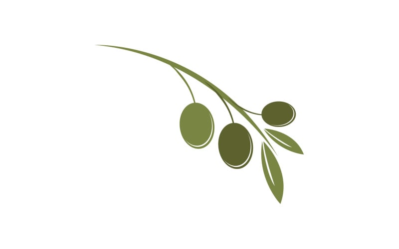 Olio d'oliva modello icona logo vettoriale v30