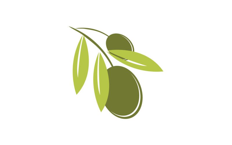 Olio d'oliva modello icona logo vettoriale v39