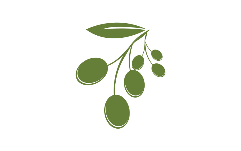 Olio d'oliva modello icona logo vettoriale v49