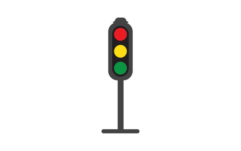Verkeerslicht pictogram logo vector sjabloon v5