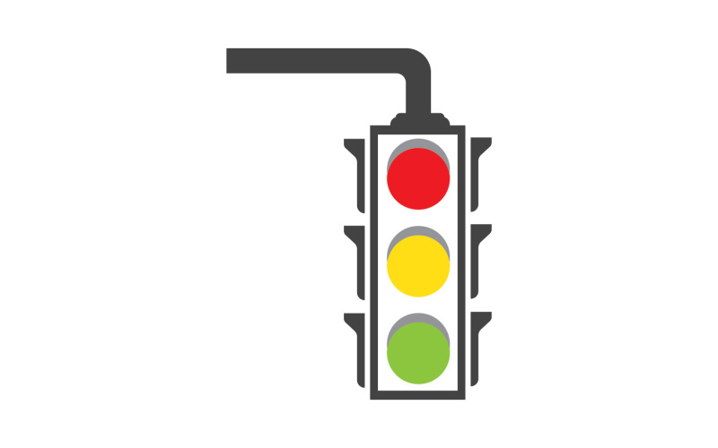 Modèle vectoriel de logo d'icône de feu de circulation v23