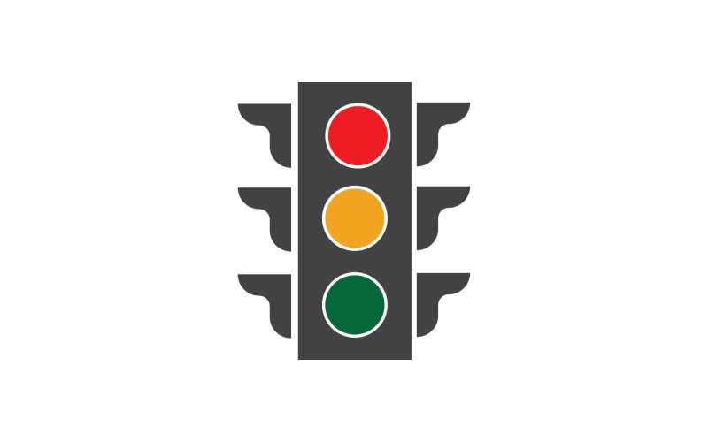 Modelo de vetor de logotipo de ícone de semáforo v20