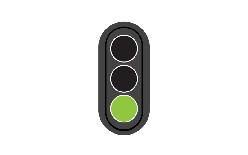 Trafikljus ikon logotyp vektor mall v41