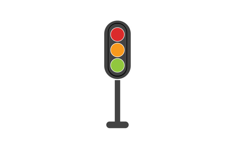 Verkeerslicht pictogram logo vector sjabloon v44