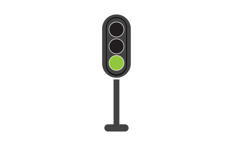 Verkeerslicht pictogram logo vector sjabloon v62