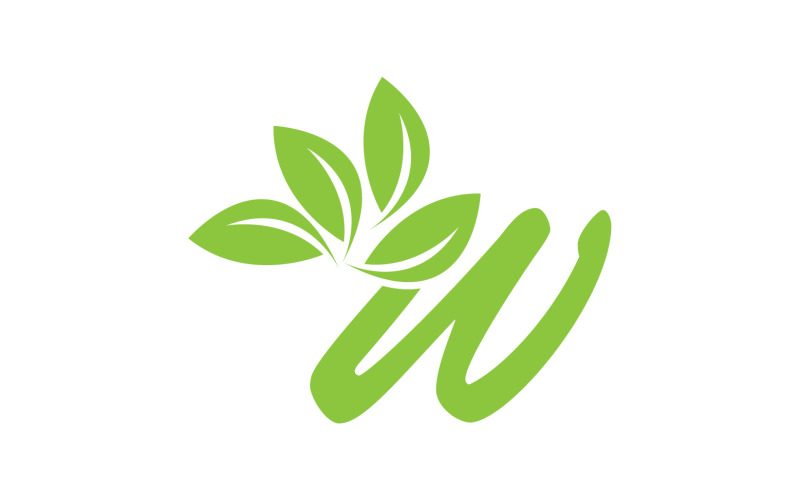 W brief initiële bedrijfsnaam vector v16