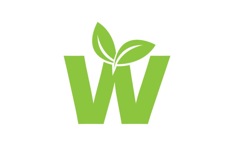 W letter initial company name vector v17