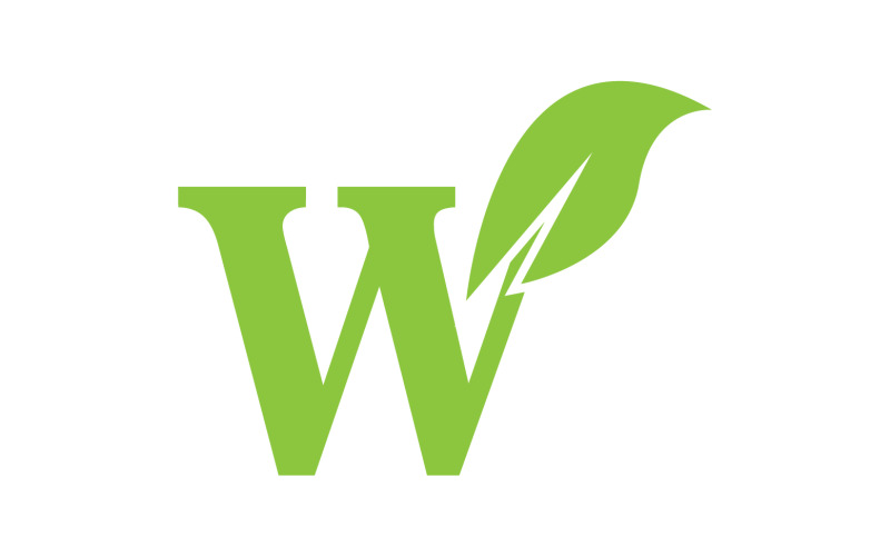 W letter initial company name vector v36