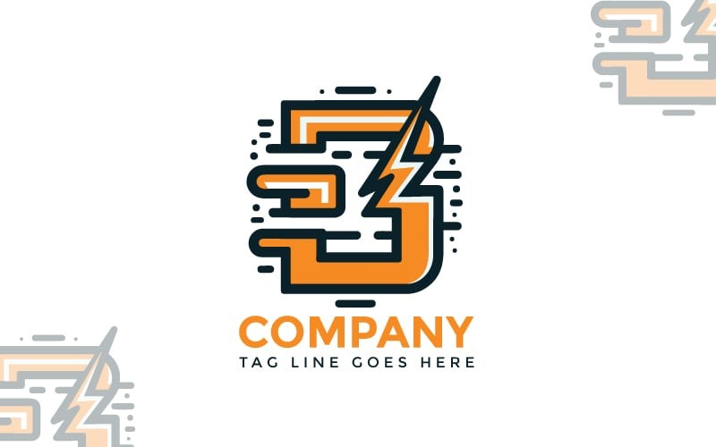 B Logo Electronic Elegance : conception vectorielle pour les marques modernes