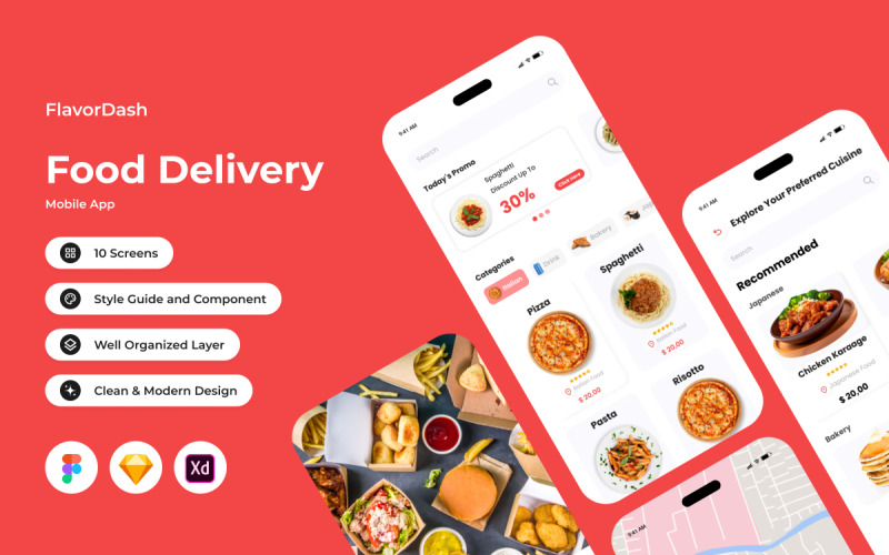 FlavorDash - aplicativo móvel de entrega de comida