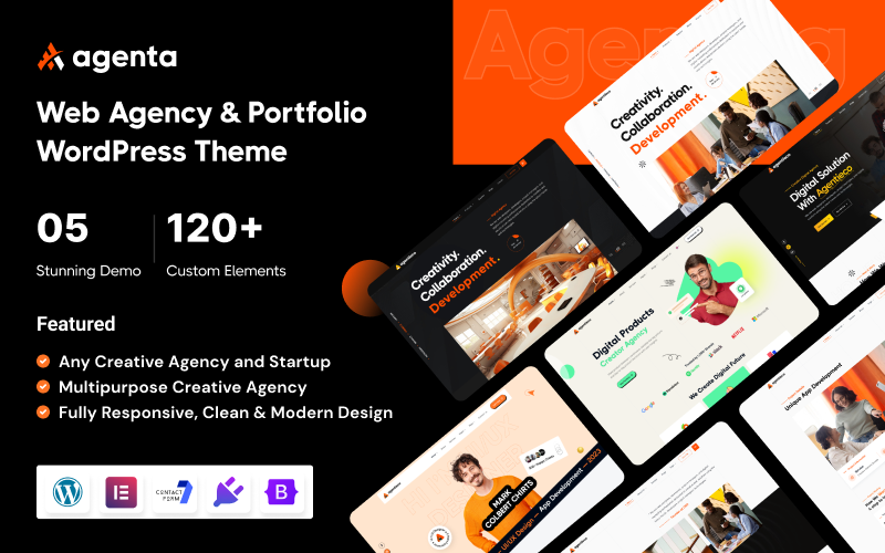 Agenta – Tema WordPress de agência criativa e portfólio