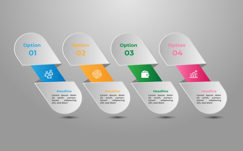 Design gratuito di elementi infografici vettoriali moderni.