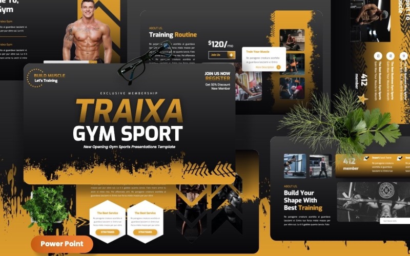 Traixa - Modèles Powerpoint de sport de gymnastique