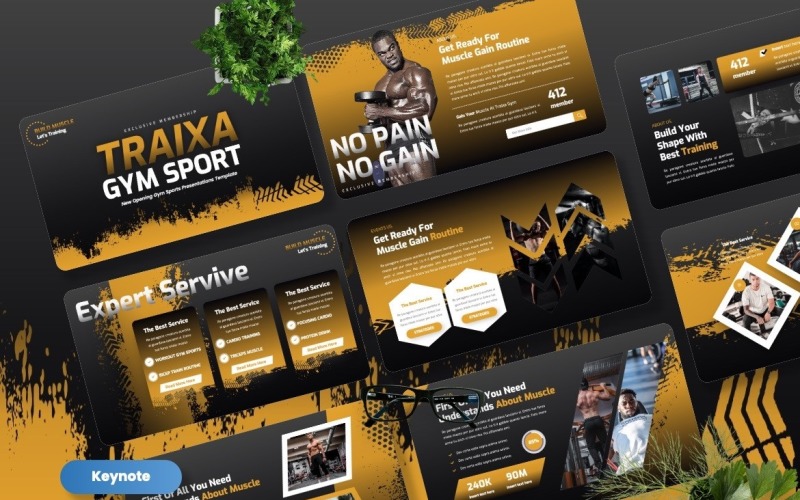Traixa - Шаблони доповідей Gym Sport Keynote