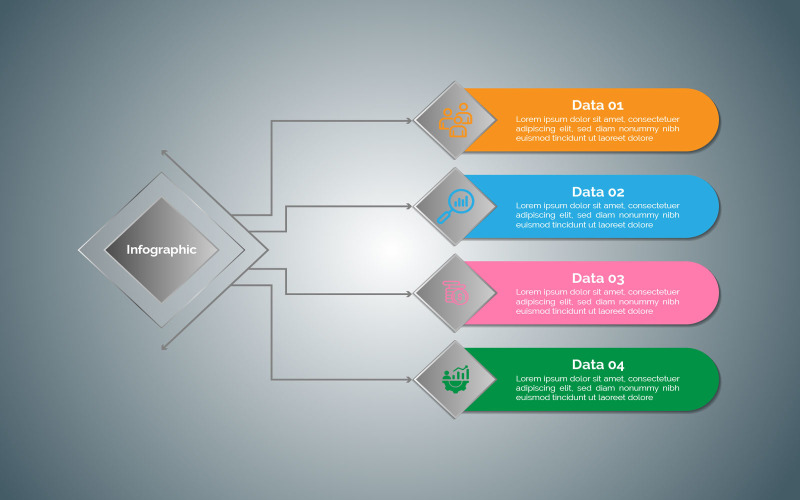Vektor eps modernes Infografik-Elementdesign.
