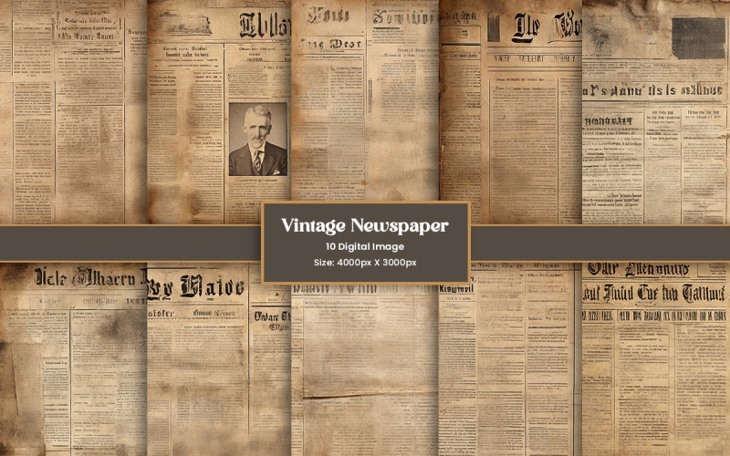Vintage antike Zeitung Textur Hintergrund, altes braunes Pergament antikes Papierblatt.