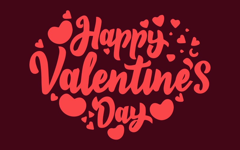 Citazione scritta colorata di buon San Valentino. Illustrazione di riserva gratuita