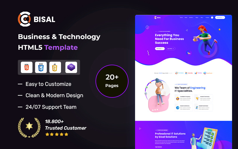 Bisal - Modelo HTML5 de empresa de consultoria de negócios