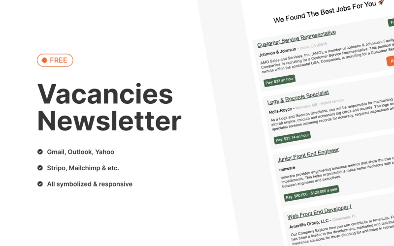 Free Jobs Email Newsletter