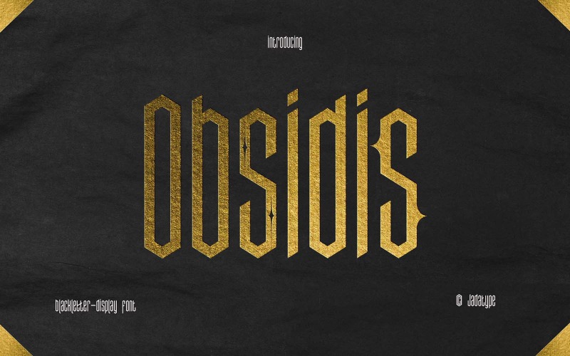 Obsidis - Egyszerű Blackletter betűtípus