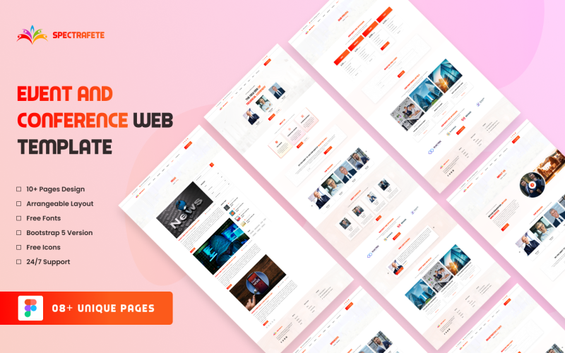 Online boekingssjabloon voor evenementen en conferenties