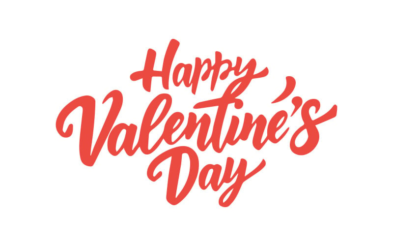 Bezpłatne ręcznie rysowane napis Happy Valentines Day