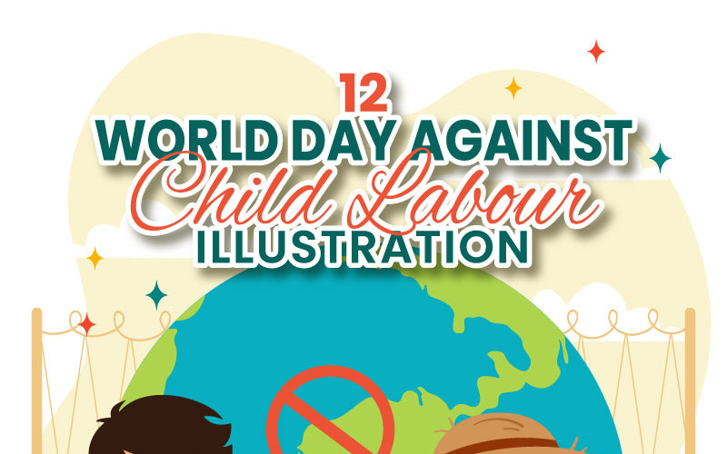 12 Giornata mondiale contro il lavoro minorile Illustrazione