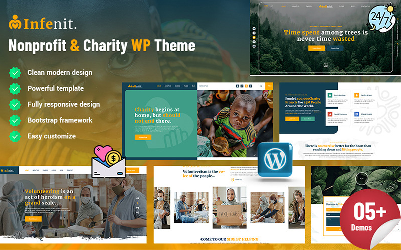 Infenit - WordPress-thema voor non-profitorganisaties en liefdadigheidsinstellingen
