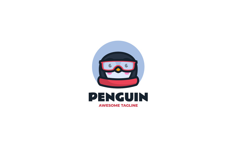 Logotipo de dibujos animados de mascota pingüino 7