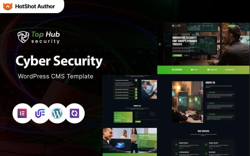 Top Hub - Tema Elementor de WordPress sobre seguridad cibernética