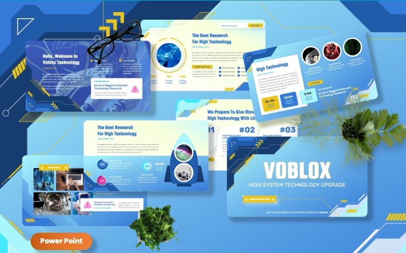 Voblox - Technologie Powerpoint-sjablonen