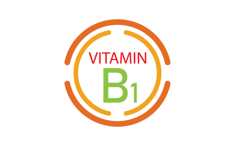 B1 vitamini simgesi logo şablonu vektör v54 - TemplateMonster