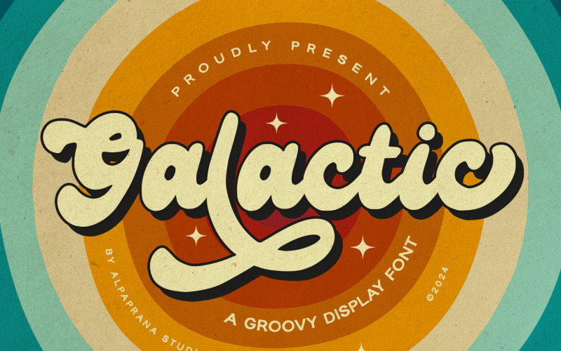Galactique - Police de script Groovy