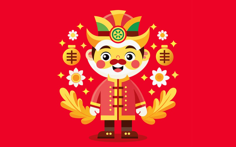 Китайский Новый год уникальный векторный дизайн 18