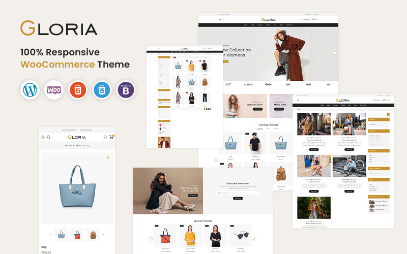 Gloria - Modèle WooCommerce réactif