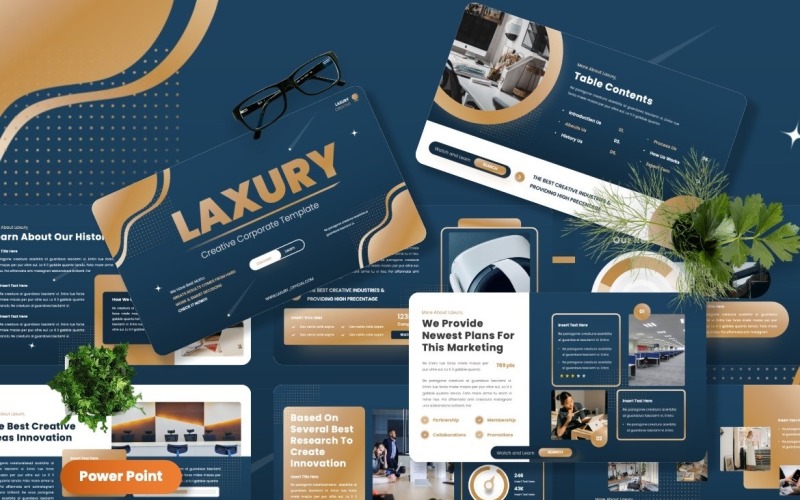 Laxury – Kreative Powerpoint-Vorlage für Unternehmen