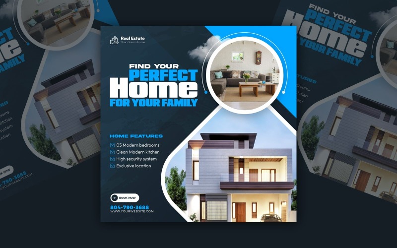 Real Estate House Property Social Media Post Template