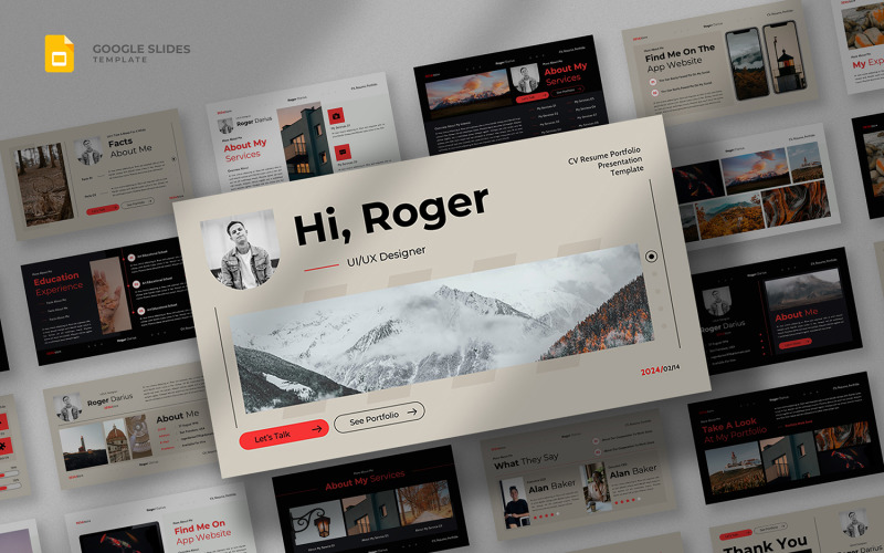 Szablon CV, CV i portfolio w Prezentacjach Google