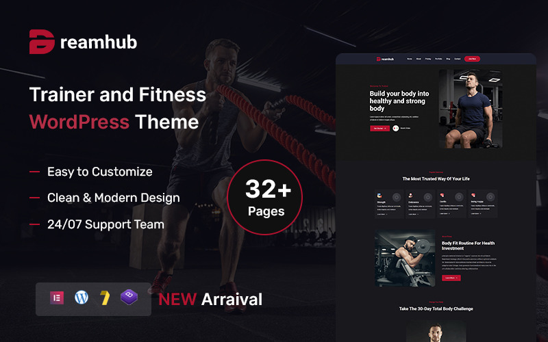 DreamHub – Tema de WordPress para entrenador personal y fitness